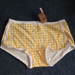 Yellow Gingham Checkered Underwear